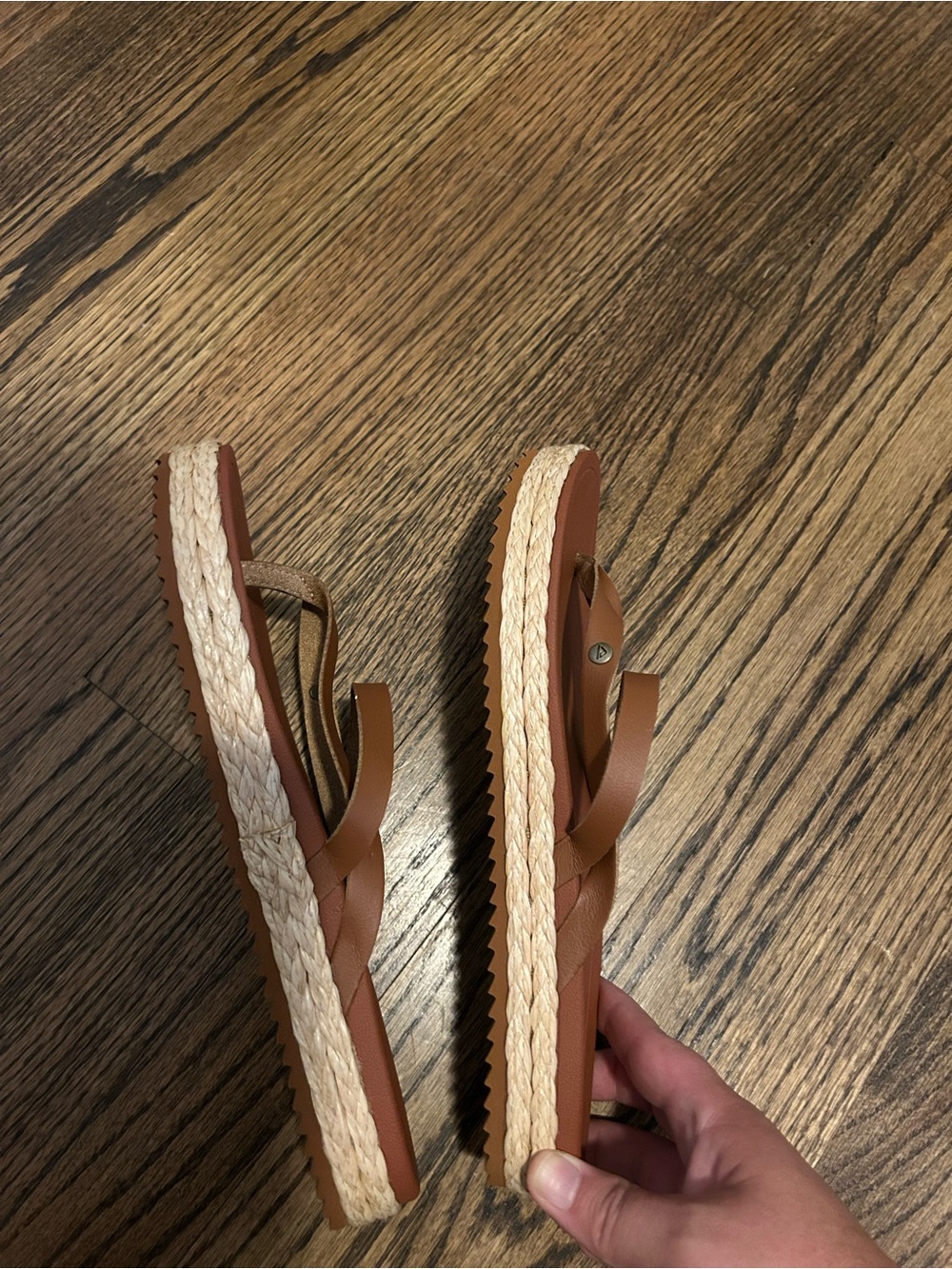 Reef Brown Espadrille Platform Thong Sandals - Picture 5 of 7
